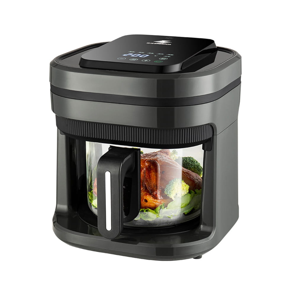 Átlátszó üveg LCD Air Fryer